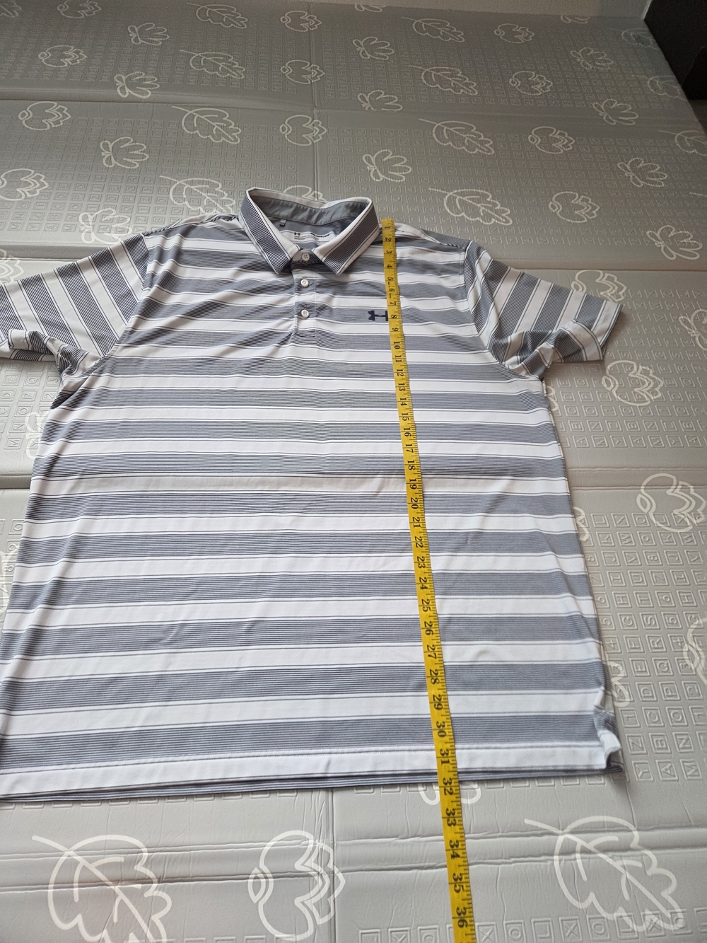Under Armour Mens Loose Fit Heat Gear Polo Shirt Striped Size XXL - Picture 8 of 9